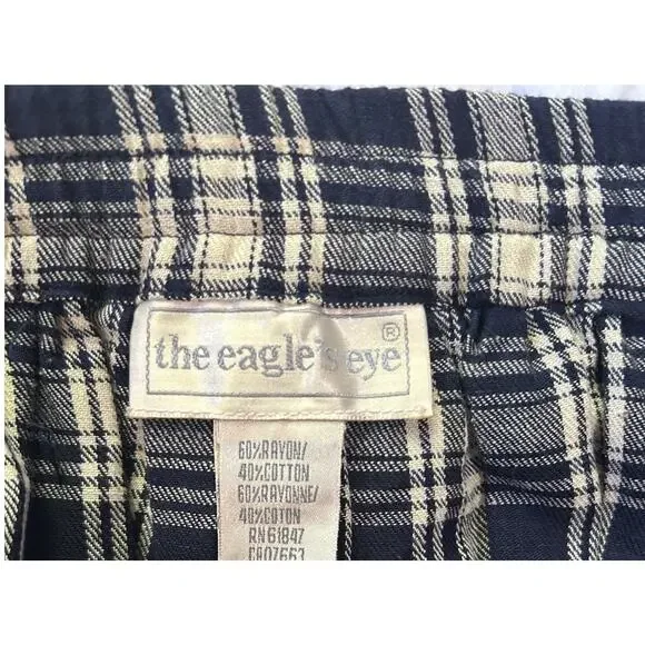 Vtg The Eagles Eye Primitive Plaid Embroidered Heart Skirt XL Valentine Country - Picture 3 of 10